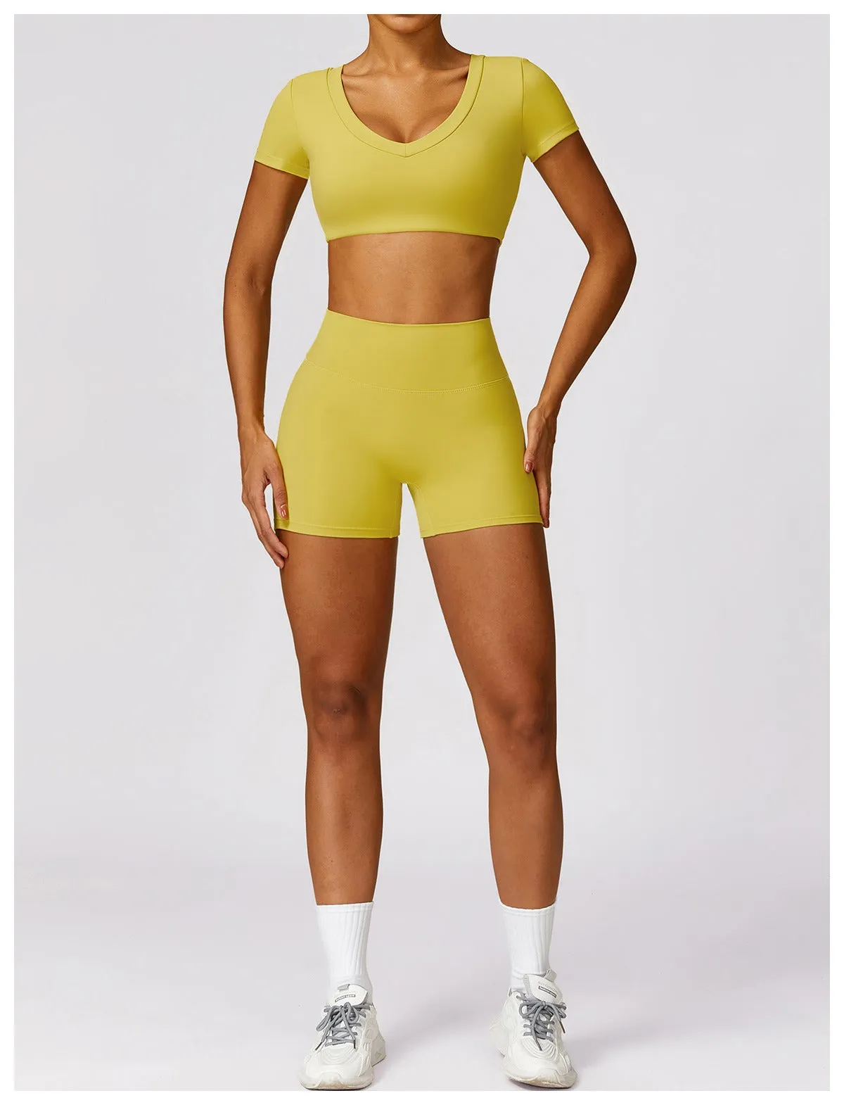 Carrie Crop Top & Shorts Set
