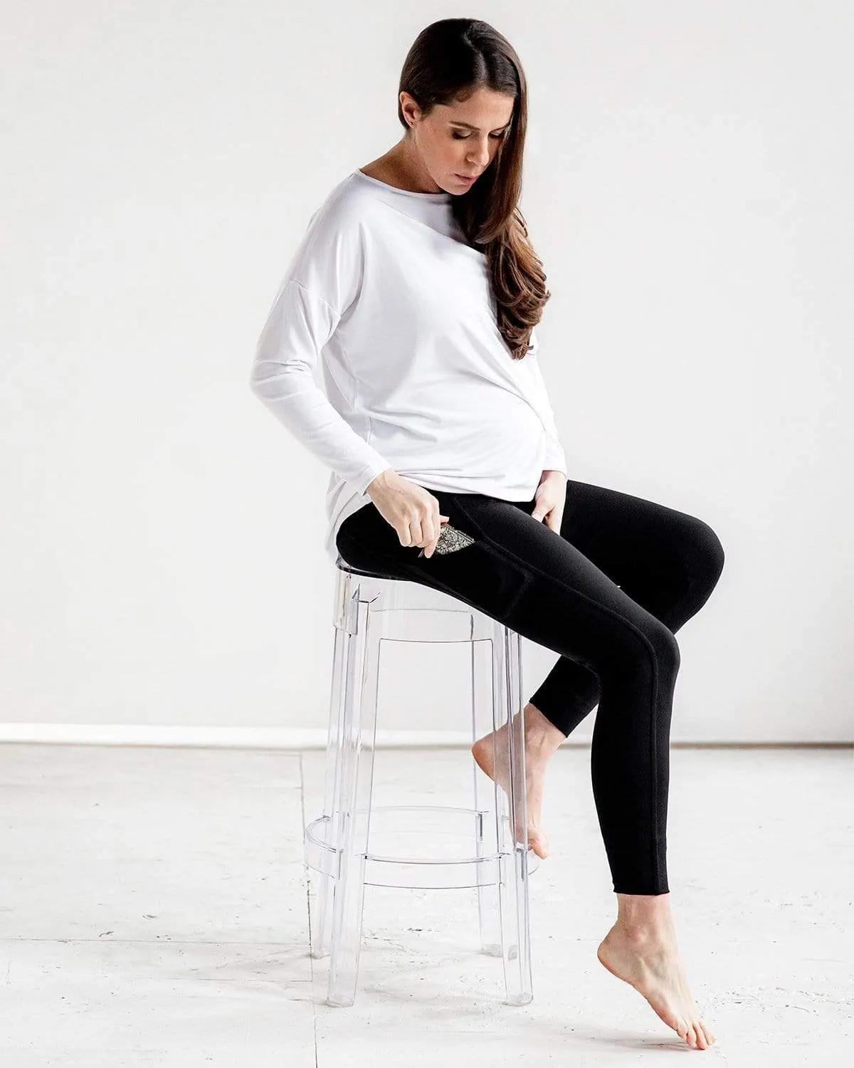 Everyday Maternity Pocket Ankle Leggings
