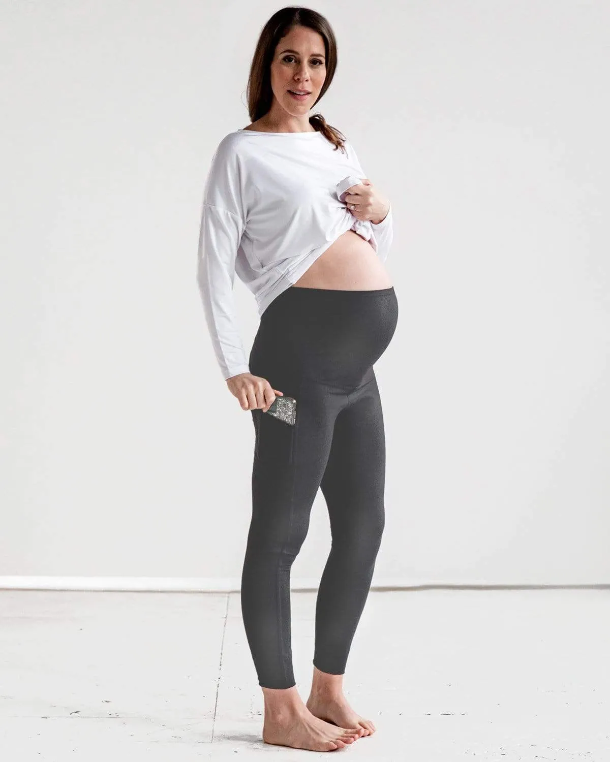 Everyday Maternity Pocket Ankle Leggings