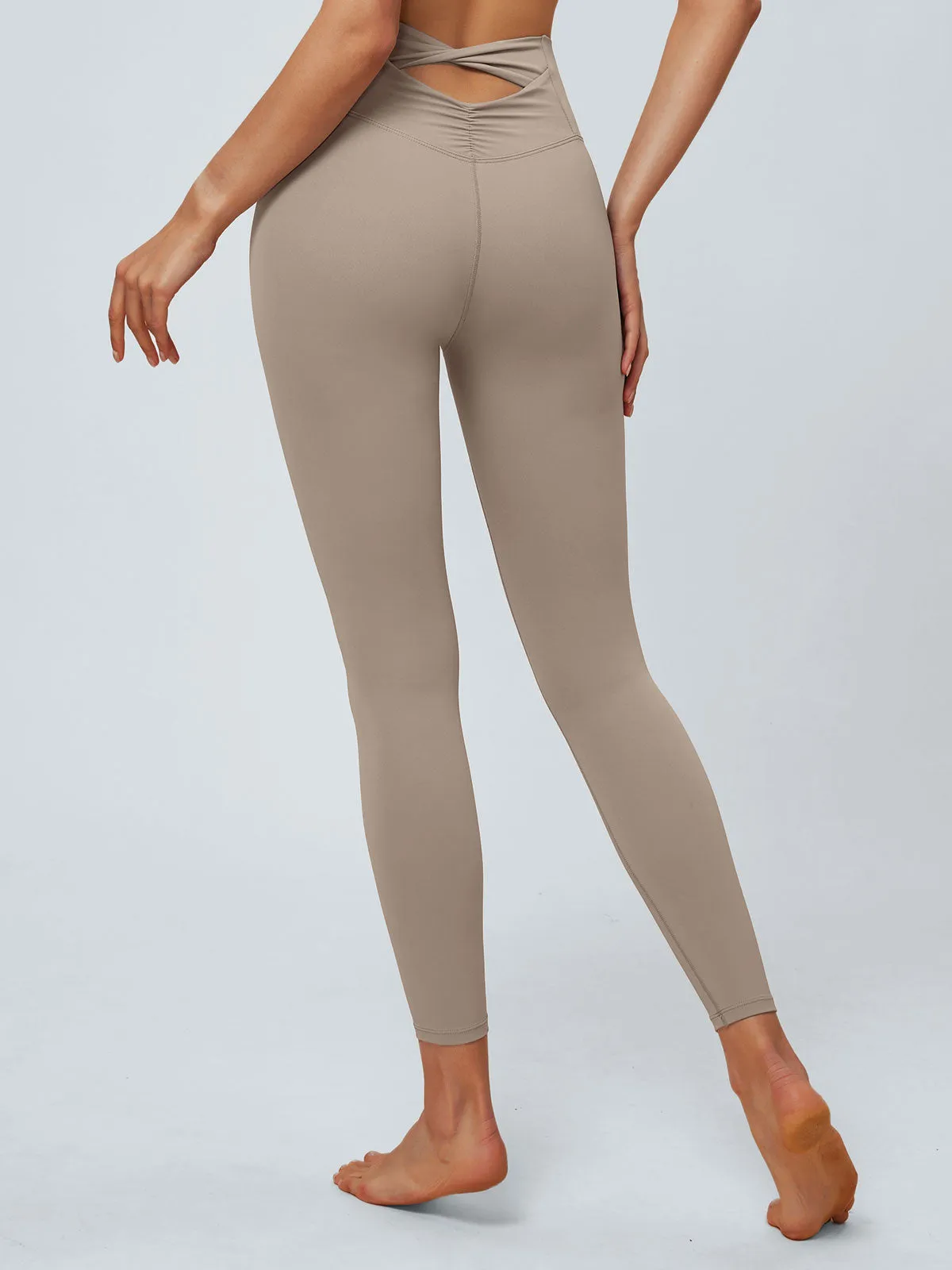 Khaki Cut Out Leggings 24”