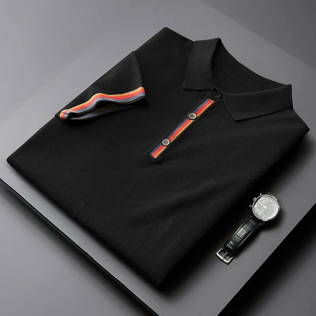 Mingle Knitted Slim Fit Casual Polo Shirts
