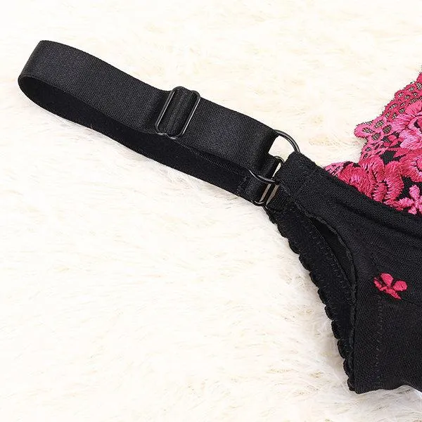 Wireless Embroidery Adjustable Bras
